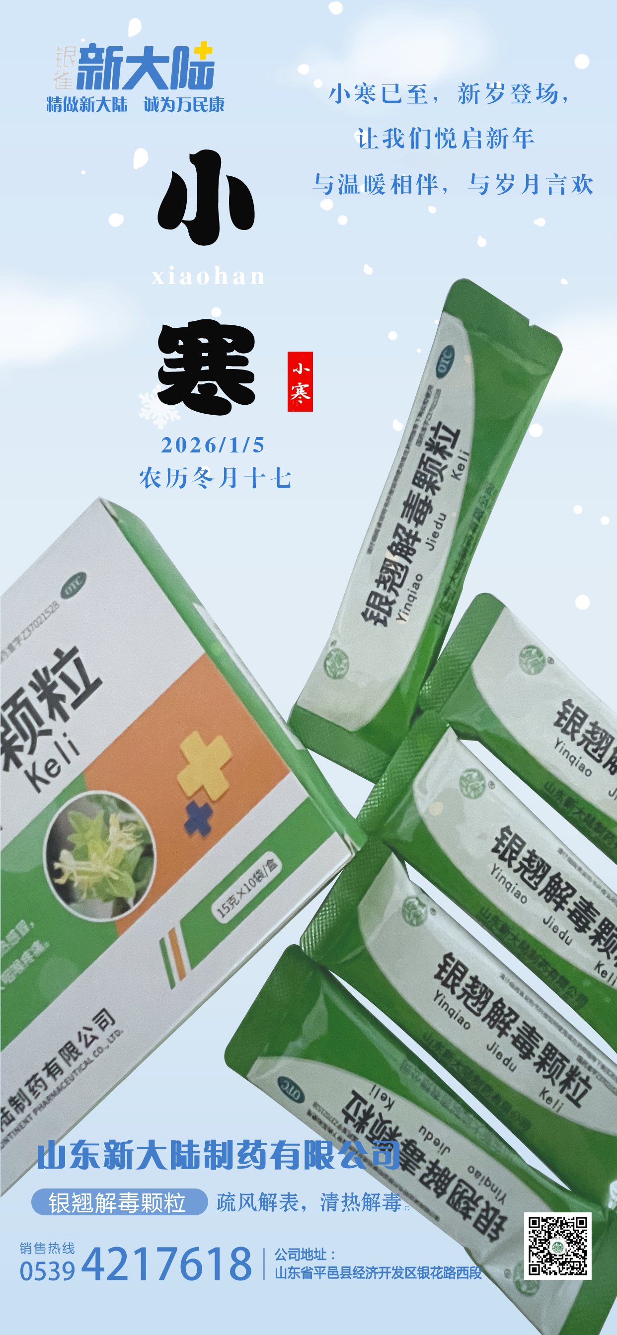 小寒添暖意，銀翹護安康